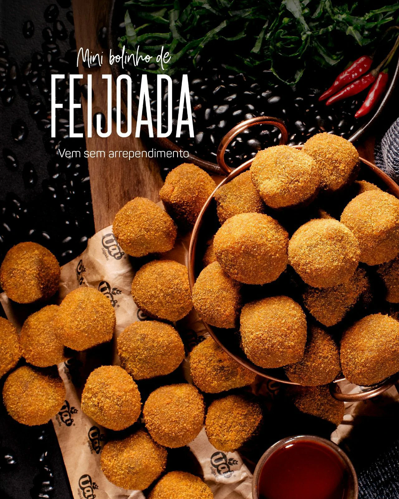 Mini bolinho de feijoada