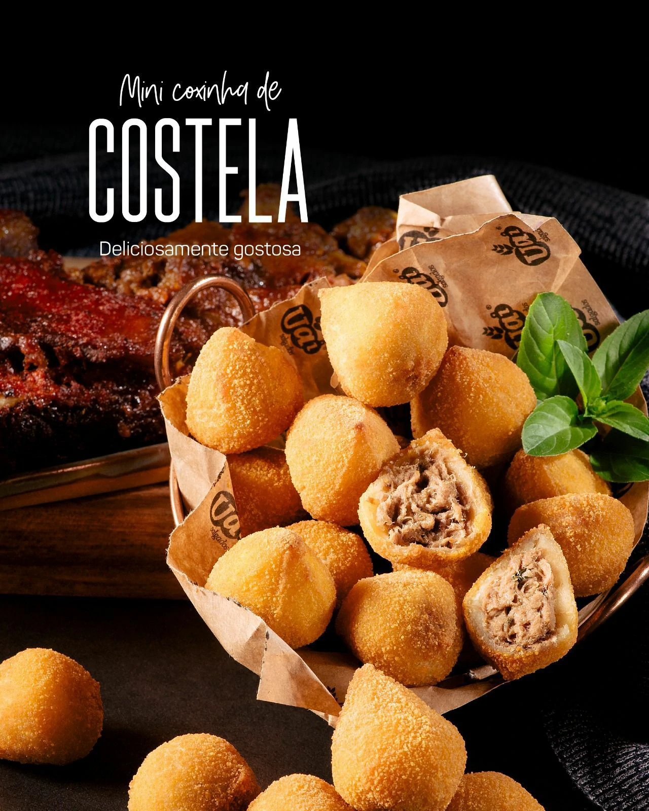 Mini coxinha de costela
